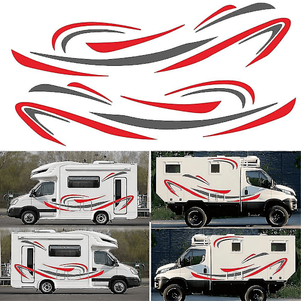 SZTXJ Husvagnsdekaler Universal Kroppsdekaler DIY-Ränder för Husvagn Trailer (FMY)