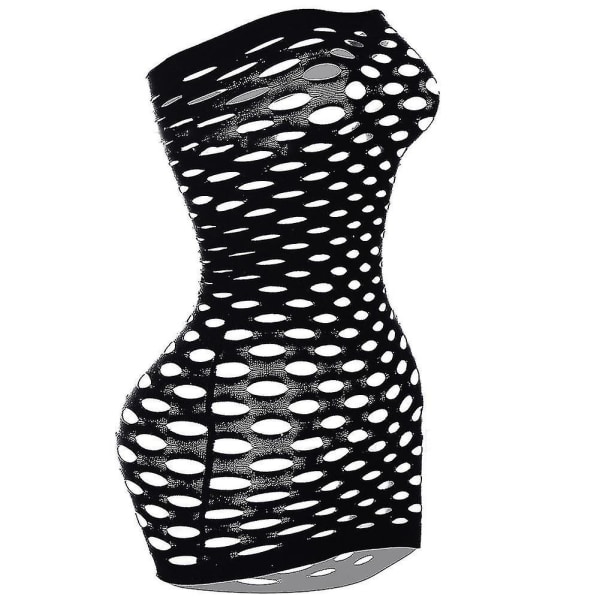 Womens Sexy Lingerie Kjole One Piece Babydoll Fishnet Chemise Nattøj Meget Fin Gave Meget Fin Gave  (FMY) Black