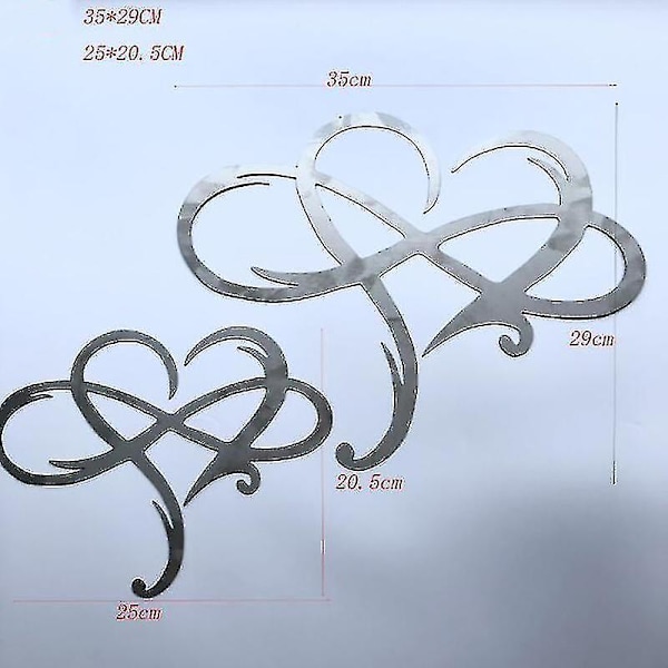 Evig Kärlek Järndekoration Oändligt Hjärta Metallvägg Dekorativ Konst Kärlek Familj Logotyp Bröllopsdekoration Familjepresenter Hängande Konst (FMY) Black 20.5 x 25cm