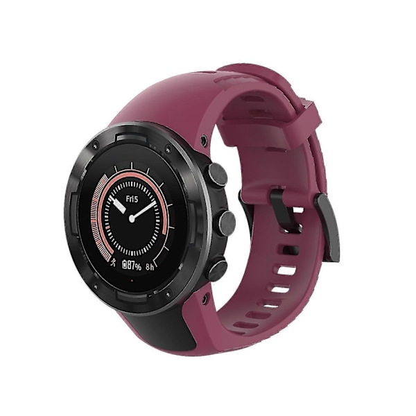 Blød silikone urrem til Suunto 5 22,5 mm (FMY) Wine red Other Phone Models