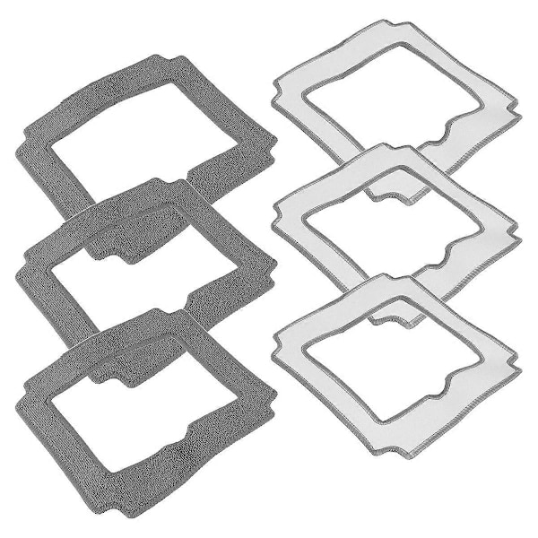 6 st Moppduk Handduk Dammdduk Rengöringsduk för LIECTROUX YW509 (FMY) Gray