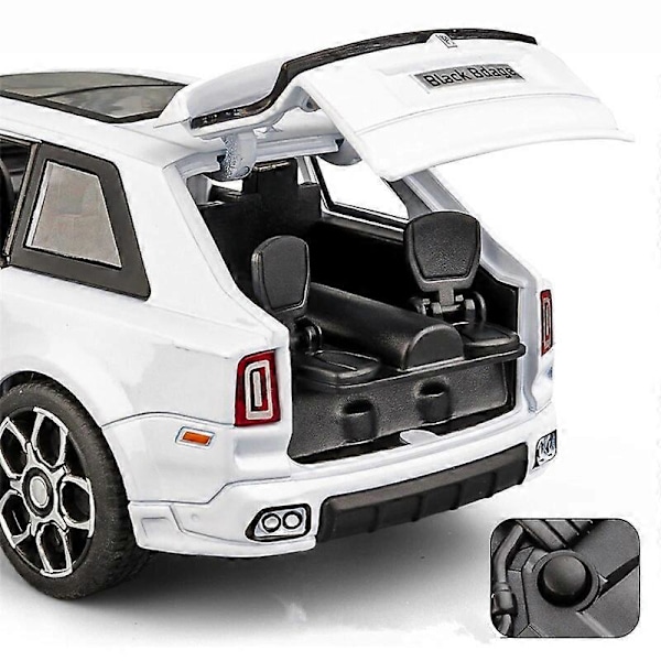 1:32 Rolls Royce SUV Cullinan Legetøjsbil i Metal med Lydeffekter og Lys - Samleobjekt til Børn (FMY) Black