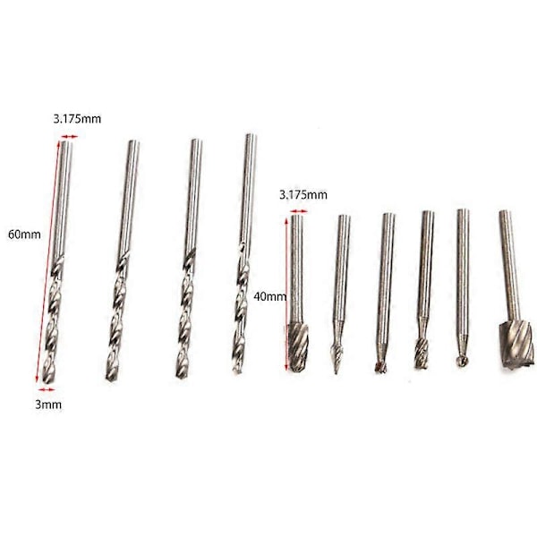 Dremel Gravyr HSS Fräs Router Borr Bits Set Multi Skärverktyg