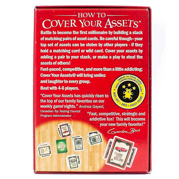 2025 Nya Grandpa Becks Cover Your Assets Kortspel Roligt Familjevänligt Set-samlarleksak (FMY)