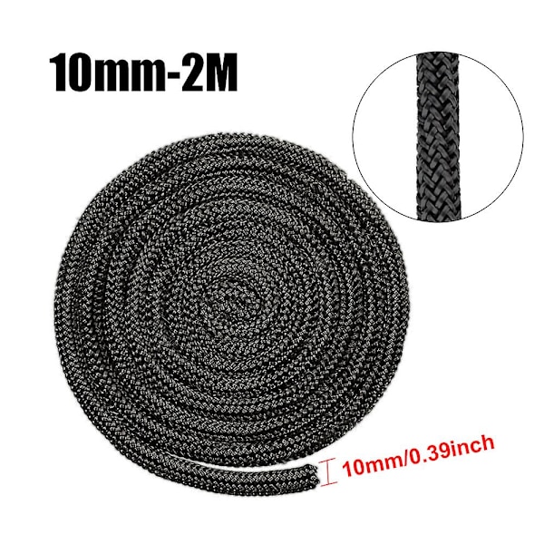 6/8/10/12mm 2m Peis Tetningslist Pakning Ledning Ovnsdør Peis Ledning Høy Temperatur Vedovn Tetningslist Erstatning  (FMY) 10mmx 2m