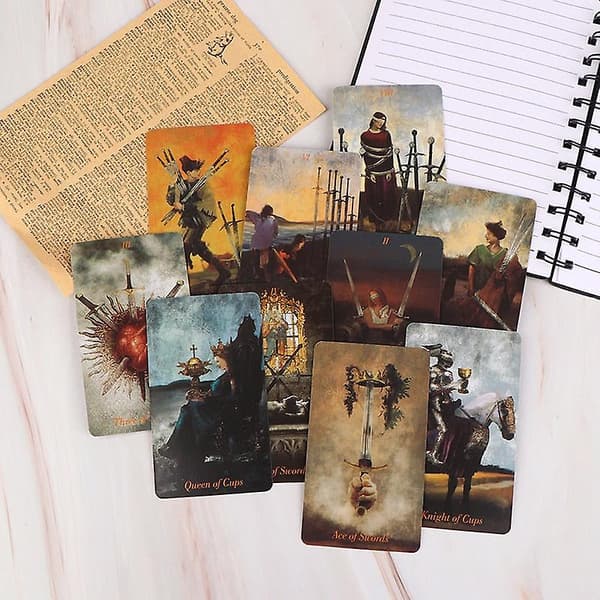 1Set barock tarot engelsk version guide kort spel brädspel spådom kort spel  (FMY)
