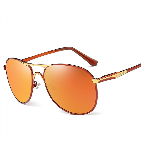 Aviator solbriller for menn kvinner polarisert - Uv 400 beskyttelse med etui 61 mm (FMY)