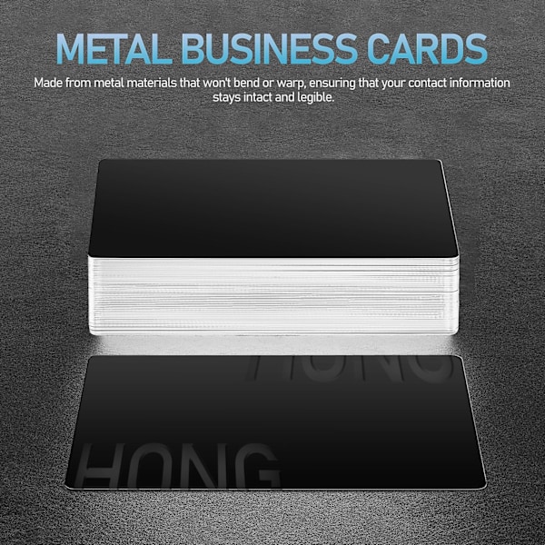 50 kpl Metalliset Yritysviestit Kaiverrus Tyhjiä Yritysviestejä DIY Nimiviestit Metalliviestit (FMY) 8.60X5.40X0.45CM