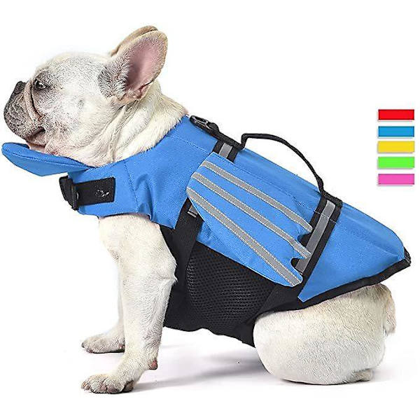 Vinger Design Hunde Redningsvest, Hunde Flydevæst Redningsvest Svømmedragt Med Håndtag  (FMY) Blue XS (Chest Girth 30-42 cm)