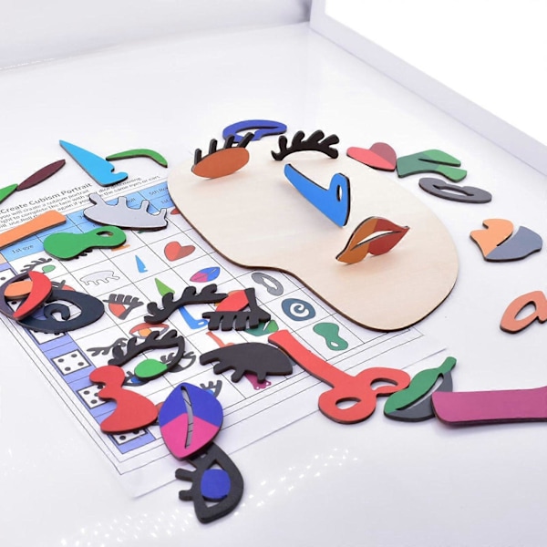 Nyhet Trä Pablo Picasso Pussel Leksak 3D Bräde Tangram Konst Färg Leksak (FMY)