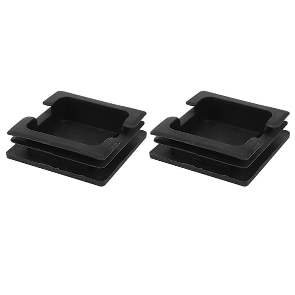 75 mm x 75 mm firkantede plastikpropper rørindsatser endeblænding 2 stk. (FMY) Black