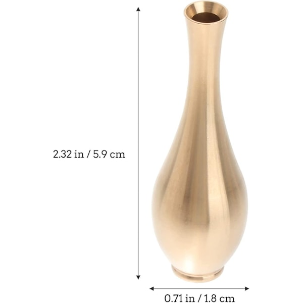 Gul Mässing Vas Elegant Mässing Liten Blomvas För Heminredning, Bröllop Eller Present (FMY) 5.9*1.8cm
