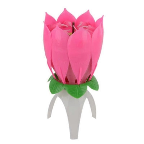 Musikkblomsterlys 2 stk Lotus Bursdagslys Romantisk Gave (FMY)