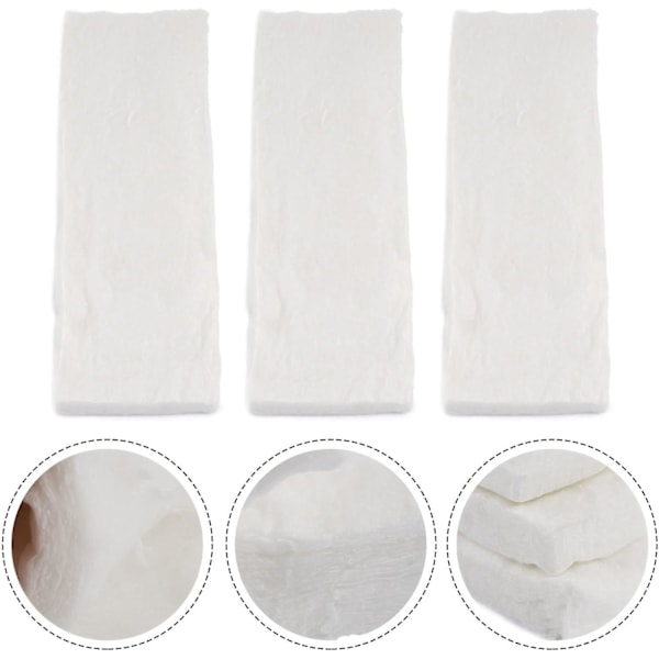 3 st Keramisk Ull Svamp Bioetanol Eldstad Eldbox Säkerhet Läckagesäker Förbränning Etanol Bordsmodell Rökfria Eldar (FMY) 30*10*2.5cm