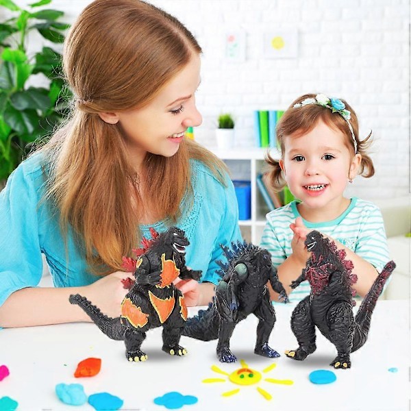 10 sarjaa Godzilla-elokuvan hirviöitä Godzilla vs. Kong -leluja, Raton Mosla King Kidora, kolmipäinen lohikäärme palapeli tähti käsityö nukke koristeet kuningas (FMY)