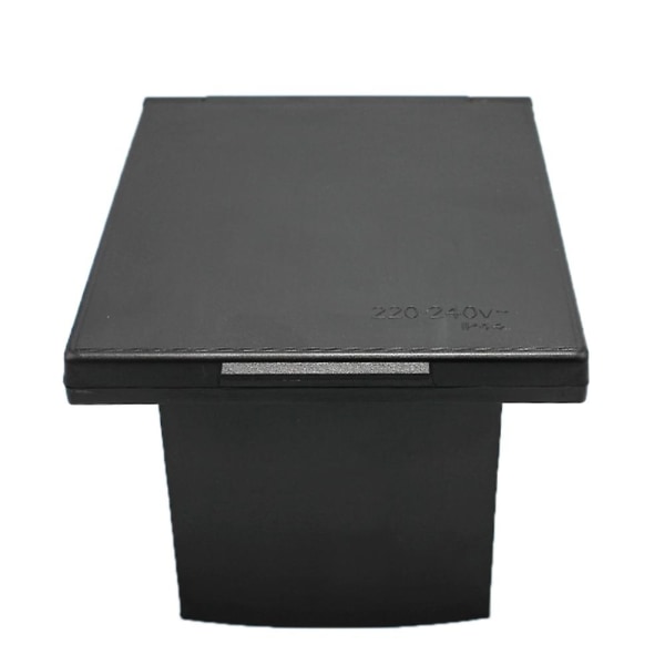 RV 220V-240V 16A Udvendig Flush Hook Up Vandtæt Stikkontakt Sort (FMY) black