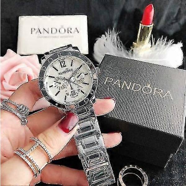 Rustfrit stål dameur Pandora Jam Tangan Wanita Pandora Jam Tangan Wanita Dameur (FMY)