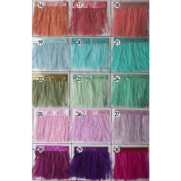 1 meter strudsefjer trim 10-15cm fjer selvkantbånd til diy brudekjole sort (FMY)