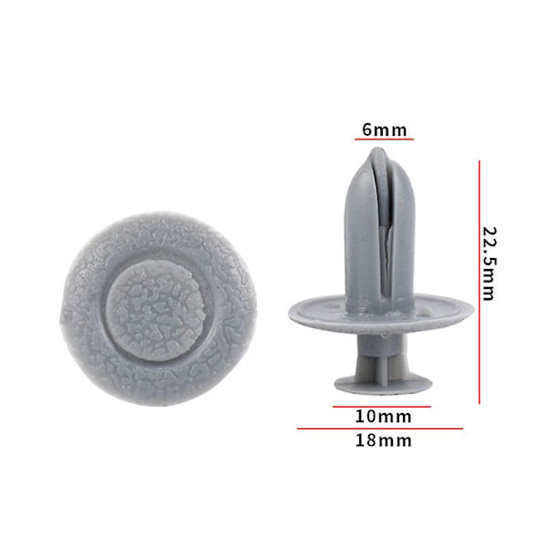 Panelklips for Mazda 6 2 3 5 ATENZA AXELA M3 M6 M2 CX-5 CX-4 CX-7, 20 stk. 6mm  (FMY) 20pcs