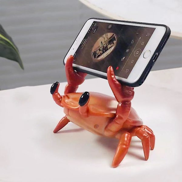 VAORLO Söt Krabba Hållare För Smartphone Pan Glasögon Telefonhållare Skrivbordsställ Kreativ Fäste För Live Titta På Filmer  (FMY) orange