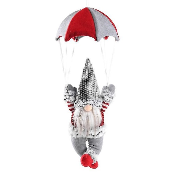 Xmas Fallskärm med plysch Gnomes Hängbar Xmas Faceless Doll (FMY)
