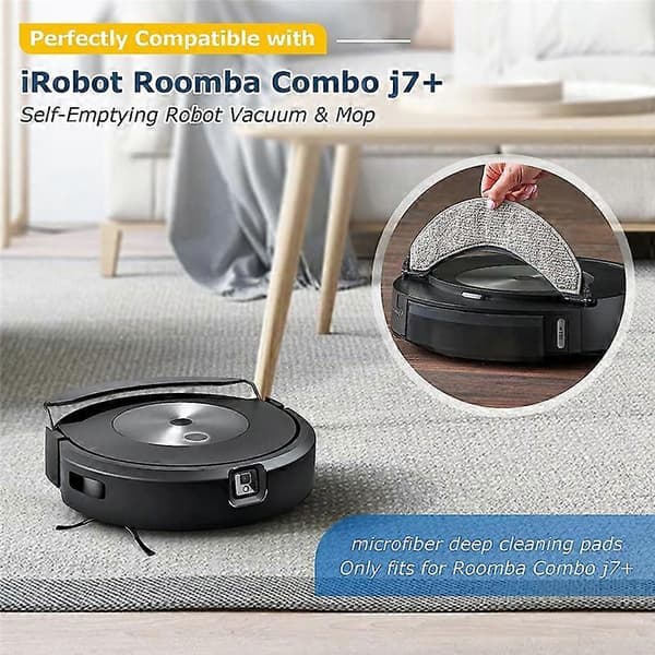 Moppdukar för iRobot Roomba Combo J7+ Robotdammsugare Moppduk (FMY) 33 microfiber
