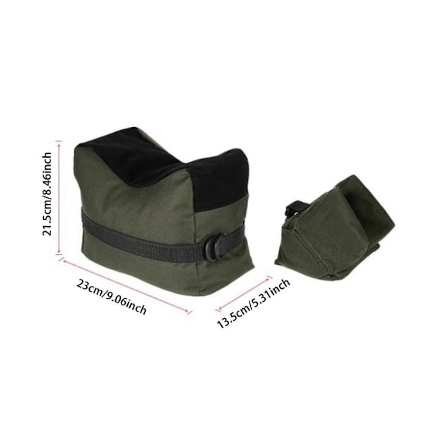 2 st Skjutbane Sandsäck Set Ställ Viktpåsar för Picknick Utomhussporter (FMY) Green