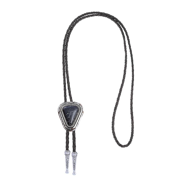 Turkoosit Bolo-solmio miehille Western Cowboy Bolo-solmiot Koristeellinen kaula-solmio pukuun (FMY) Black