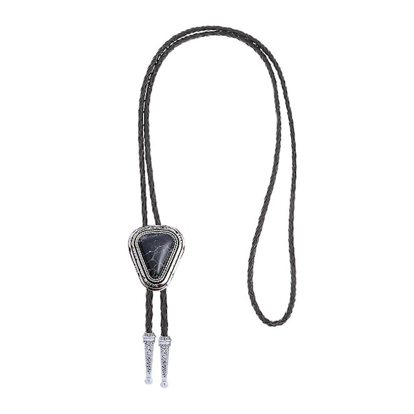 Turkos Bolo Tie Män Western Cowboy Bolo Slips Dekorativ Halsduk För Kostym (FMY) Black