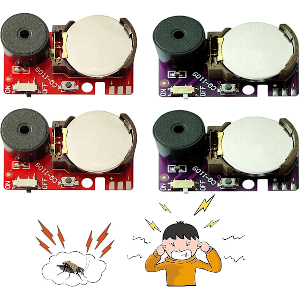 Random Noise Maker, 2024 Nyeste Random Noise Maker, Noise Maker, Prank Noise Maker til Fest (FMY) Red and purple 4pcs