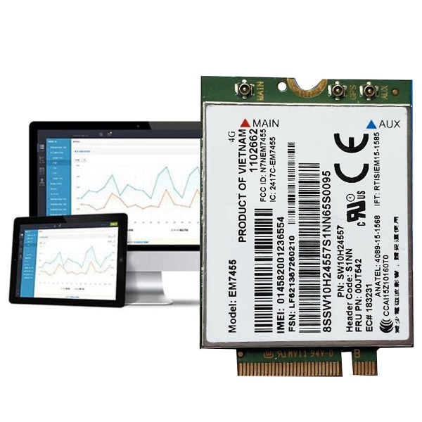 Em7455 Lte 4g Card+antenne Gobi6000 00jt542 01ax756 For T460 T460p L560 Yuga 260 P50 P70 X260 (FMY)