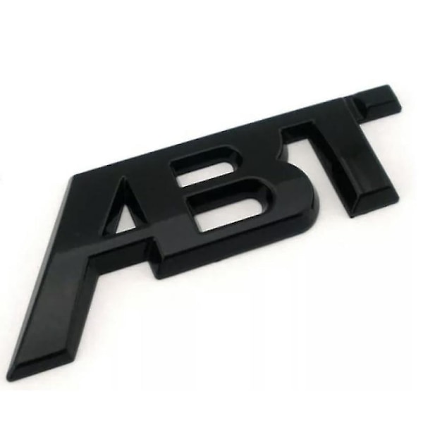 Blank sort Abt Tuning klistermærke bagagerumsemblem bagagerumsklap (FMY)