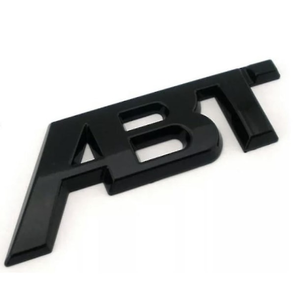 Gloss Black Abt Tuning Sticker Bakre Bagageutrymme Emblem Badge Trunk Lock (FMY)