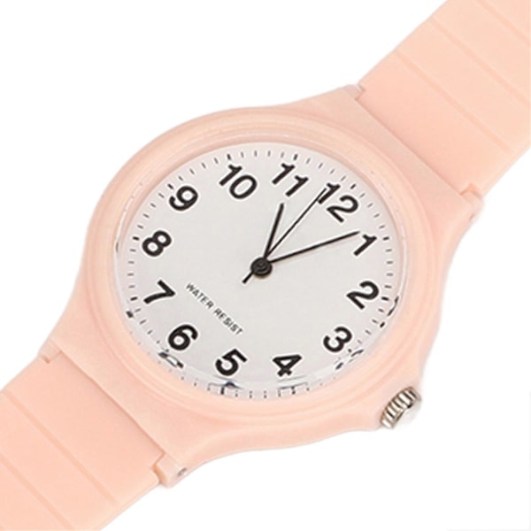 Quartz Klokke Stille Vanntett Store Tall Minimalistisk Sportsklokke for Studenter Gutter Jenter (FMY) Pink
