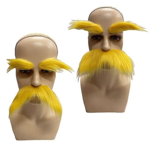 Falskt Skägg Mustasch Falska Ögonbryn för Barn Vuxen Halloween Jul (FMY) Extra large