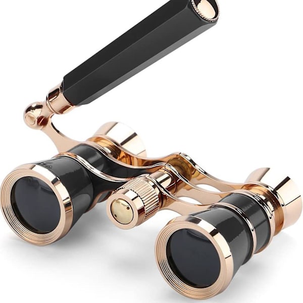 3x 25 Operalasit Retraktoitavalla Kahvalla Teatteri Kiikarit Unisex Lahja (FMY) Black