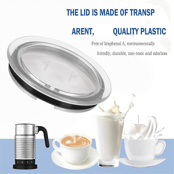 93271 Maidonvaahdottimen kansi Nespresso Aeroccino 3 3R - Kansi ja tiiviste (FMY) Transparent