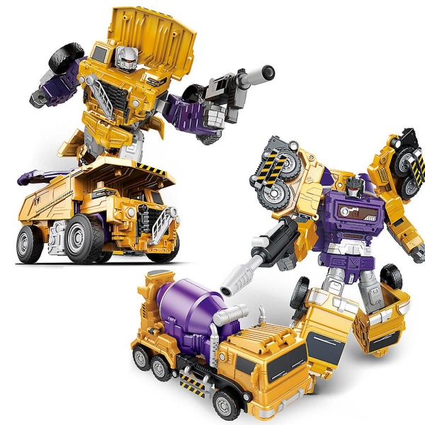 Transformation Robot Toy 6 In1 Engineering Vehicle Model Educational Assembding Deformation Toimintahahmo Autolelu lapsille (FMY) JJ631F With Box