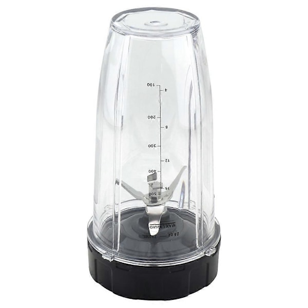 Ersättningsdelar för Ninja Blender, 2 24Oz Muggar med Lock för Utflykt, 7 Fenors Extraktorblad, för Nutri (FMY) BlackClear