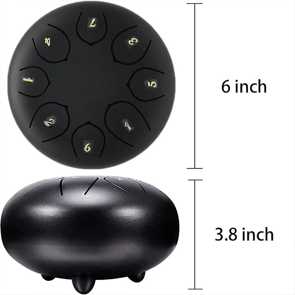 Regndrum för Utomhus Trädgård, 8-Tons 6 Tums Chakra Drum för Regndroppsmusik, Vattentät Regndrum, Regndrum för Trädgårds Instrument, Chakr (FMY)