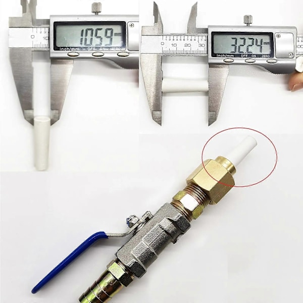För Ventiltyp Sandblästringspistol Sandblästringstankar Blästringsmunstycke Portabel A 2.4MM-10