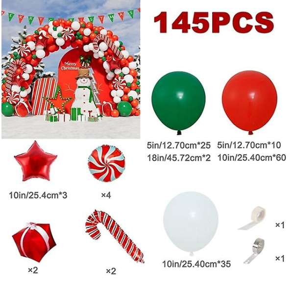 Jouluilmapallokaari-setti iloinen joulukoriste kotiin 2023 Navidad joulukuusen koriste Natal Noel Kerst uudenvuoden lahjat 2024  (FMY) balloon style 1