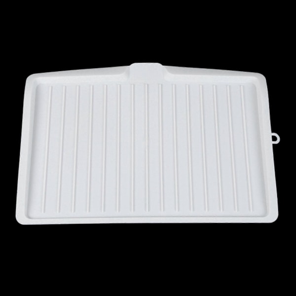 2X Plast Oppvaskstativ Dryppbrett Tallerken Bestikk Rack Kjøkkenvask Stativ Holder Stor Hvit (FMY) white