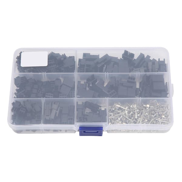480 stk 2,54 mm 2/3/4 Pin Headers Socket Connectors Adapter Terminal Assortment Kit (FMY)