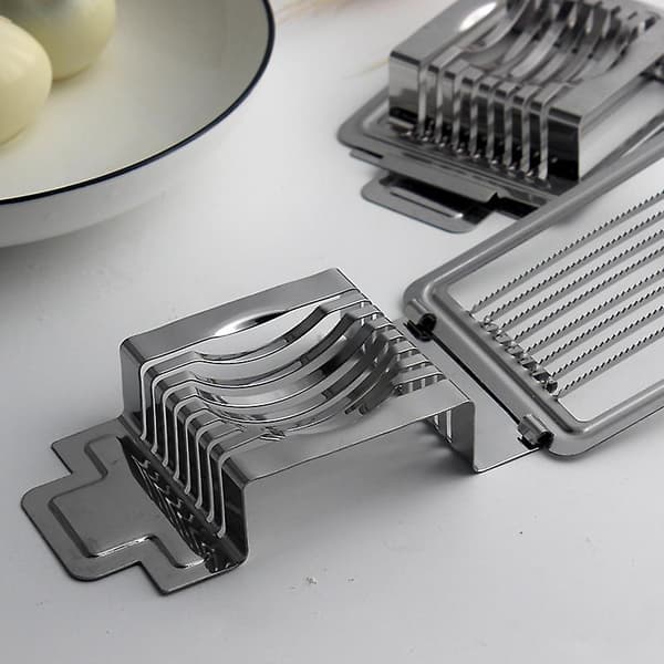 Eggdeler Kraftig Eggkutter Multifunksjonell Splitterdeler Eggdeler med Rustfritt Ståltråd Eggdeler Sopp Tomat Skjæring Eggdeler Eggkutter (FMY)