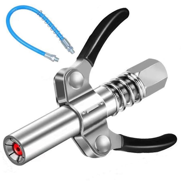 Fedtsprøjte Kobling - Fedtsprøjte Spids, Smørenipler, Kraftig Hurtigudløser Fedtkobling Kompatibel Med Alle Fedtsprøjter 1/8\" Npt Ender (FMY) B with Hose