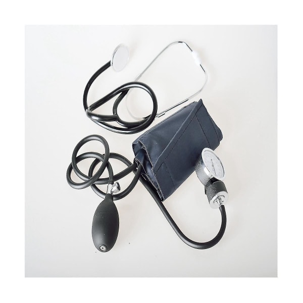 Manuelt blodtrykksmåler med stetoskop Armtype Blodtrykksmåler Dobbelrør dobbelthodestetoskop (FMY)