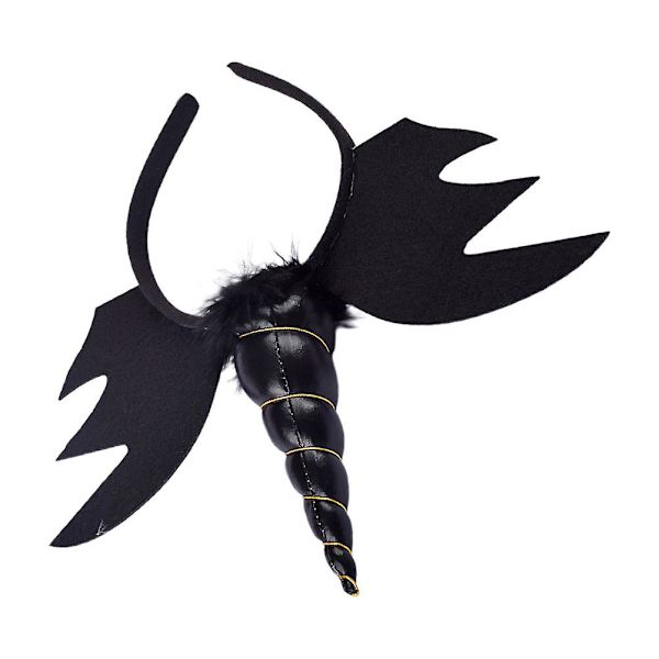 Enhörningsdesign Hårband Enhörningshår Hoop Halloween Huvudbonad Fest Huvudbonad  (FMY) Black 27x15cm