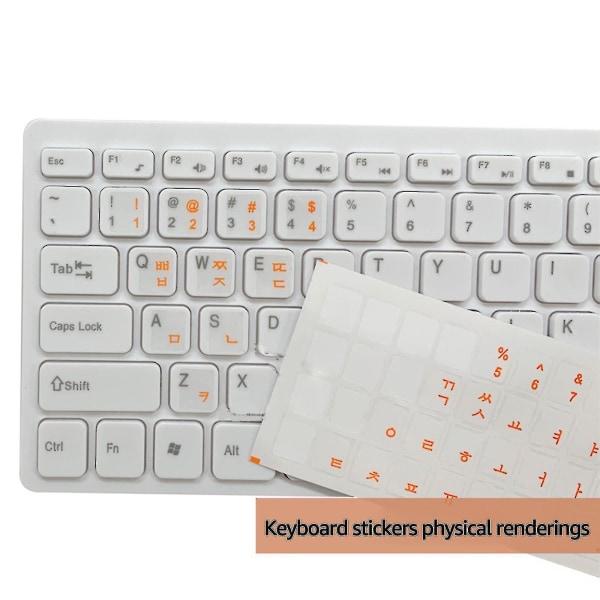 Nya koreanska cover för Macbook-tangentbord Standardbrevklistermärken (FMY) Black