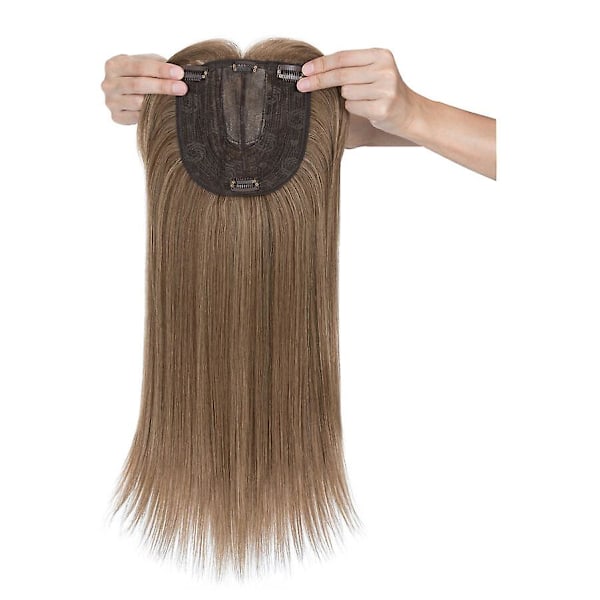 Lång Rak Clip-In Topp med Lugg Syntetiska Hårperuker (FMY) light brown 18inch